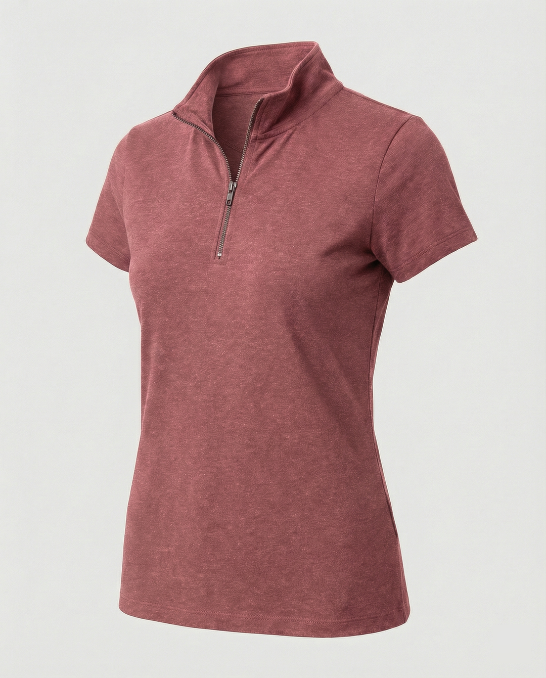 Damen Poloshirt mit kurzem Reißverschluss und figurbetontem Schnitt Drune