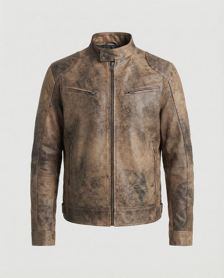 Herren Hochwertige Echtlederjacke