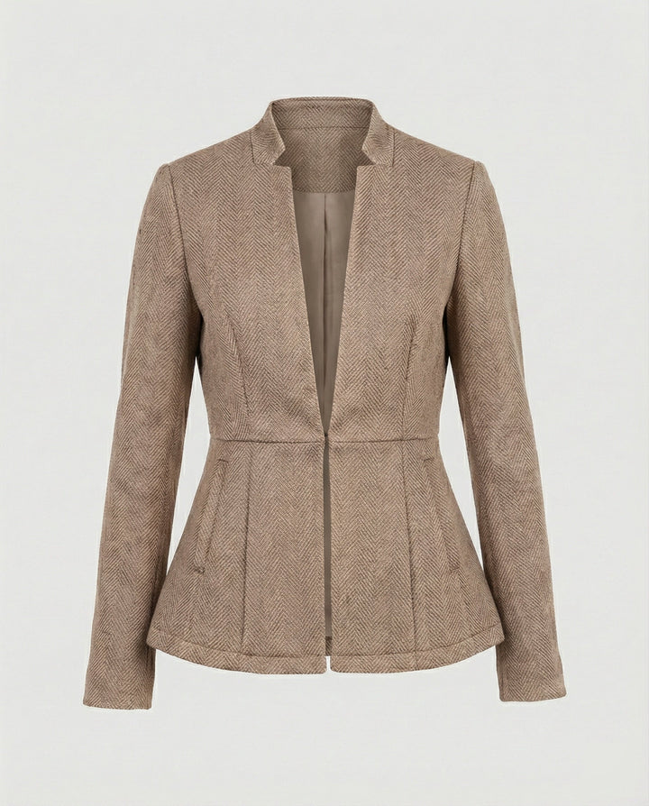 Damen Blazer ärmellos Hahnentritt
