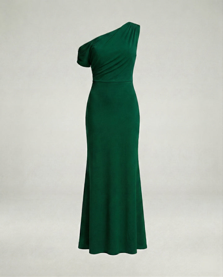 Figurbetontes elegantes Abendkleid asymmetrisch