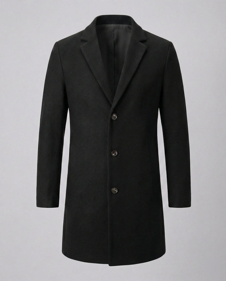 Herren eleganter Longblazer mit modernem Schnitt und doppelter Knopfreihe Drune