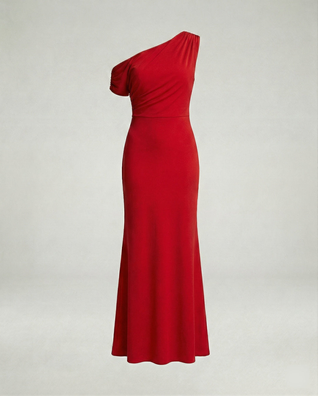 Figurbetontes elegantes Abendkleid asymmetrisch
