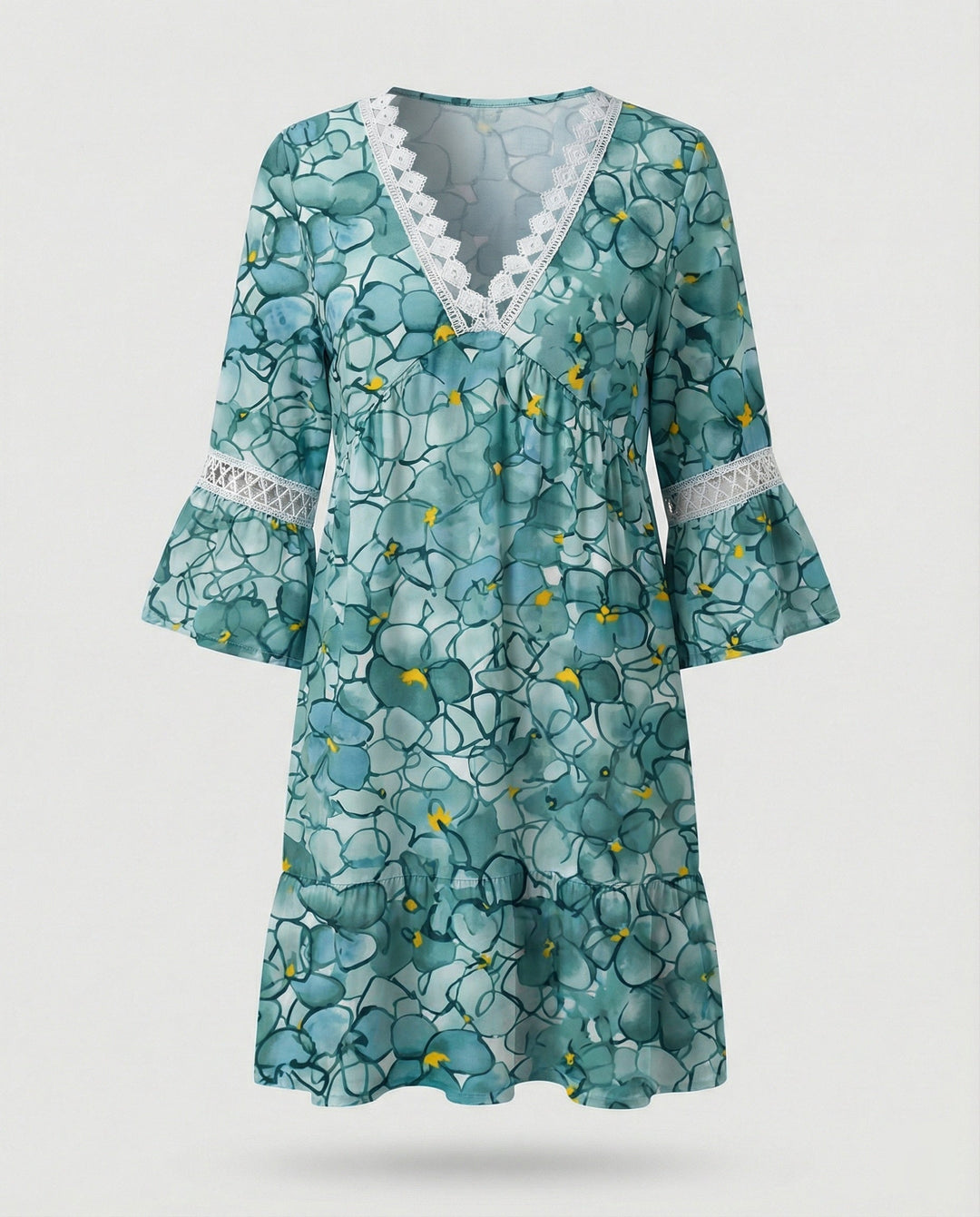 Damen Minikleid A-Linie floral