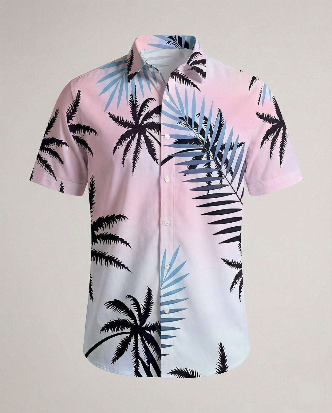 Herren Kurzarmhemd Hawaii Viskose