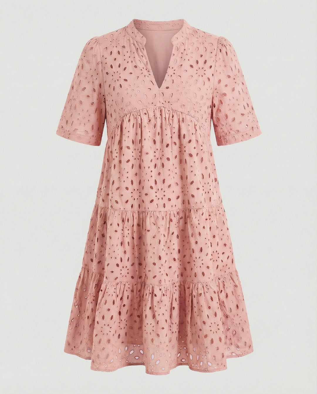 Freizeitkleid Damen mit Lochmuster