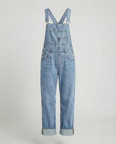 Damen Latzhose Jeans gerade