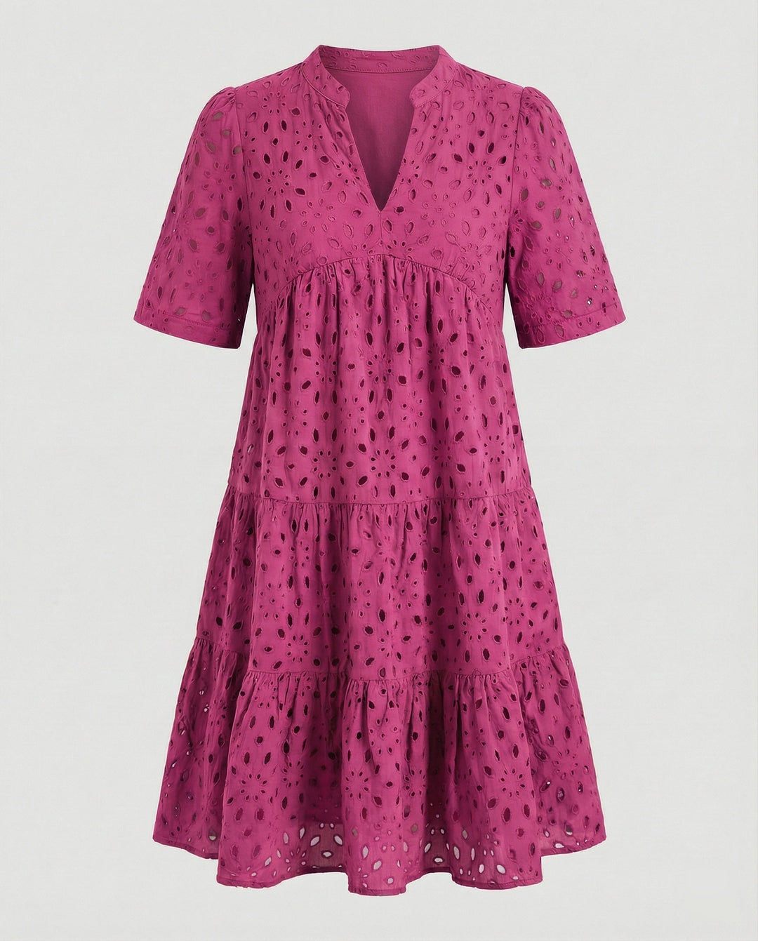 Freizeitkleid Damen mit Lochmuster
