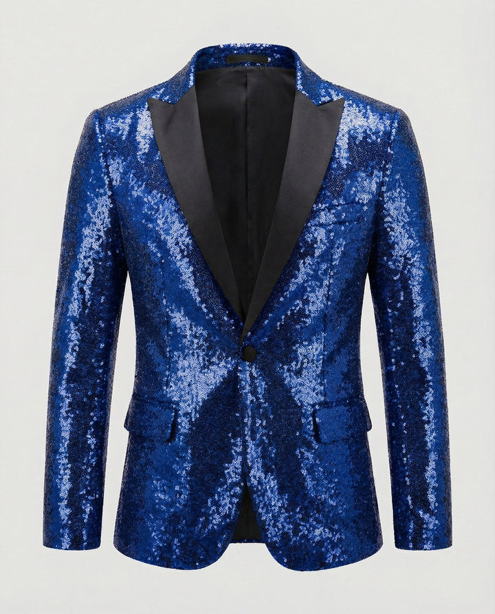 Drune | Glänzender Herren Pailletten Blazer
