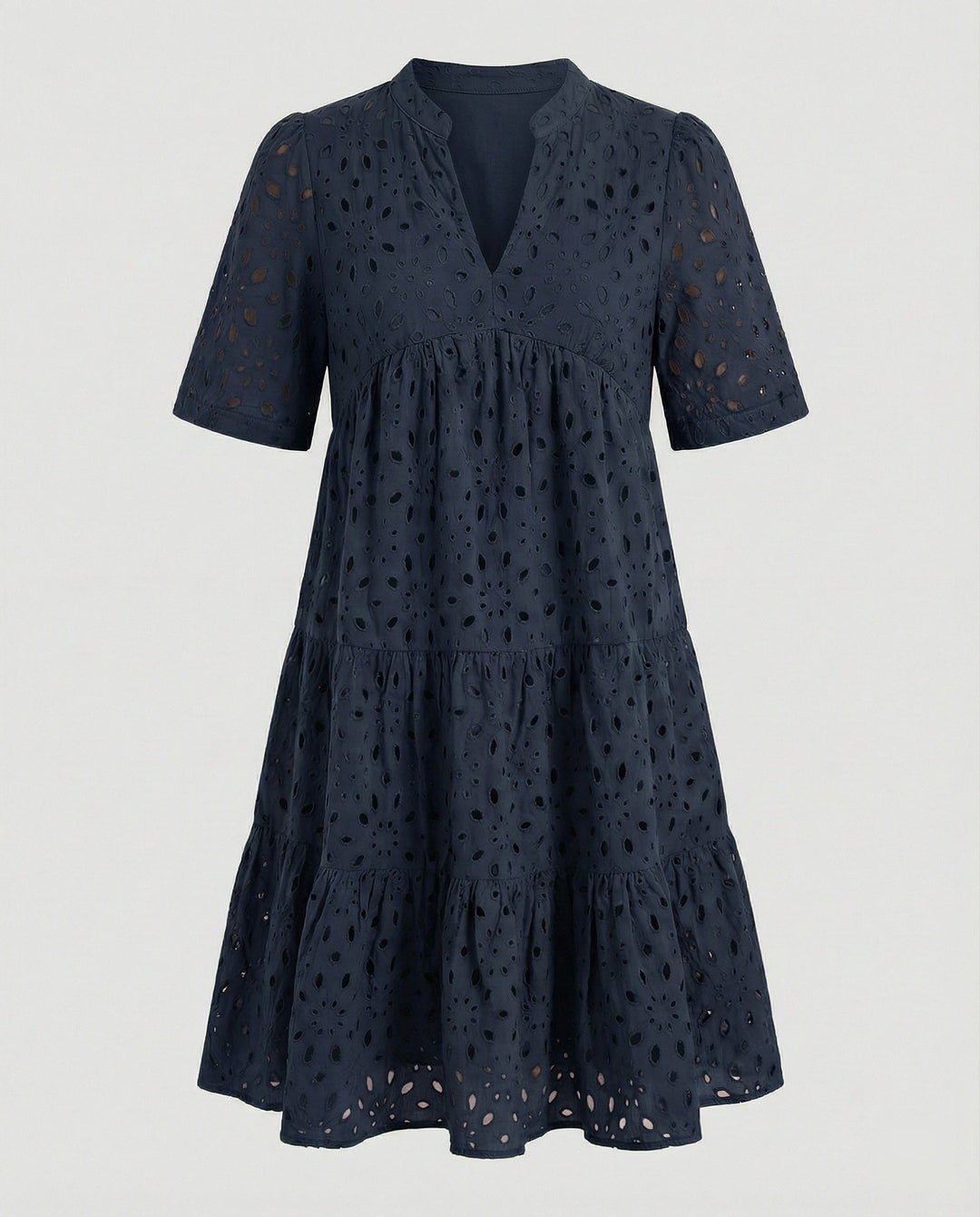 Freizeitkleid Damen mit Lochmuster