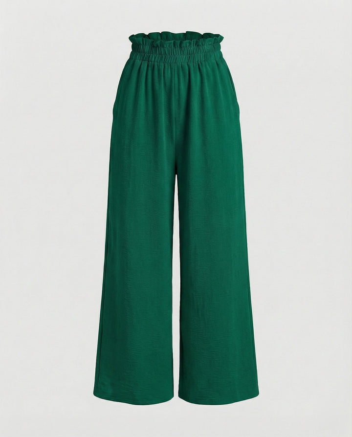 Damen Culotte-Hosen mit weitem Bein und elastischem Bund Drune