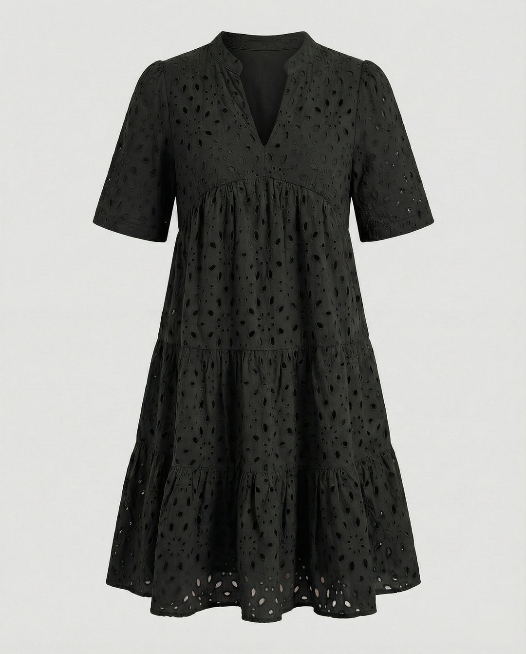Freizeitkleid Damen mit Lochmuster