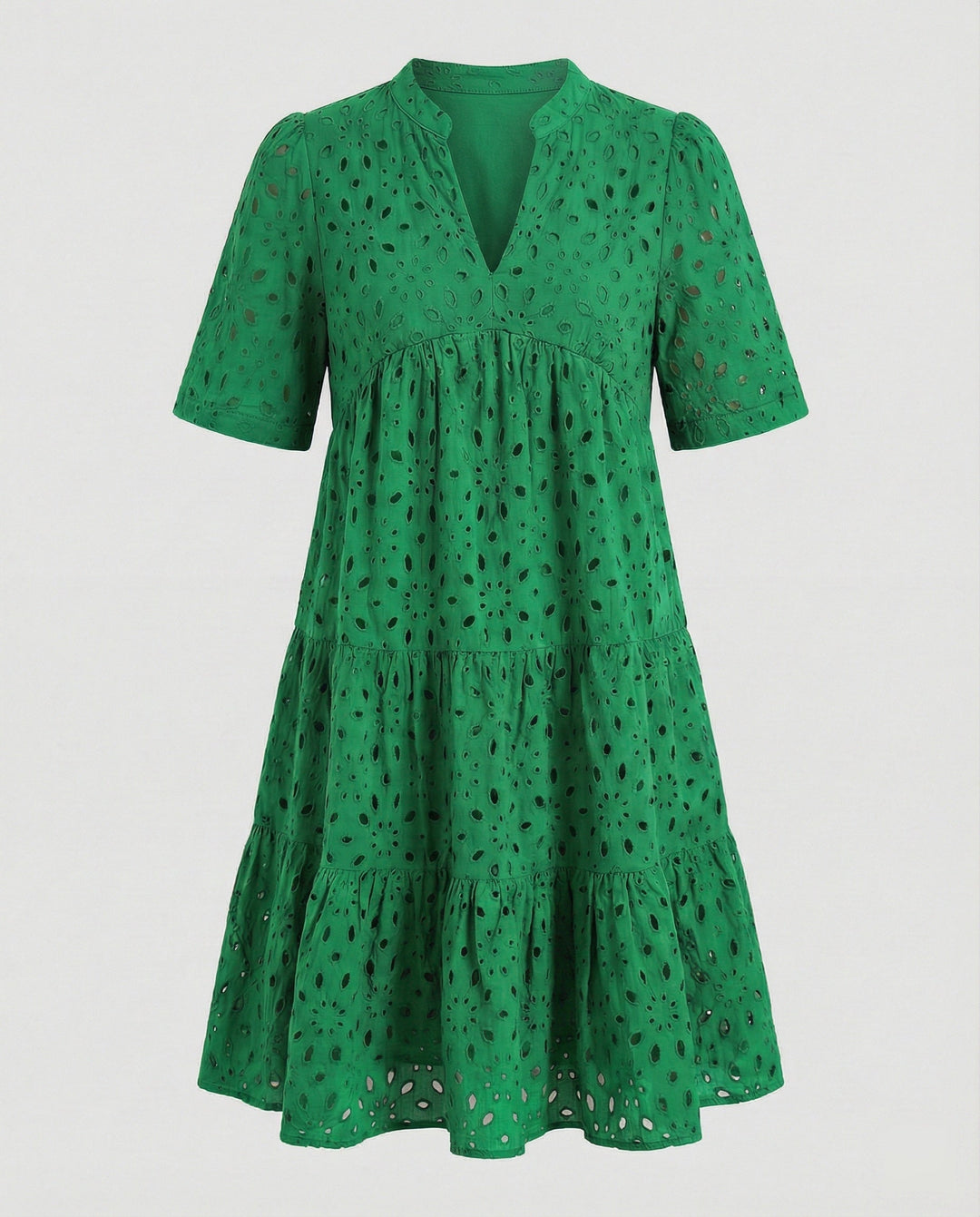 Freizeitkleid Damen mit Lochmuster
