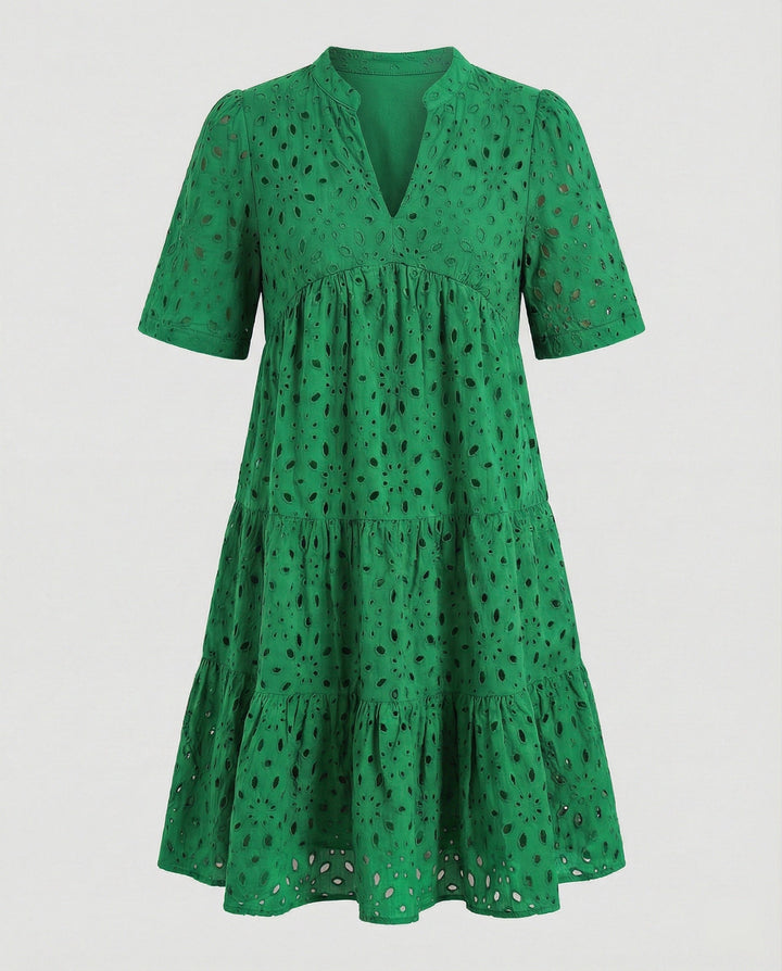 Freizeitkleid Damen mit Lochmuster
