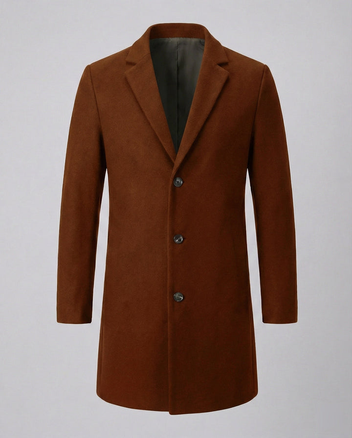 Herren eleganter Longblazer mit modernem Schnitt und doppelter Knopfreihe Drune