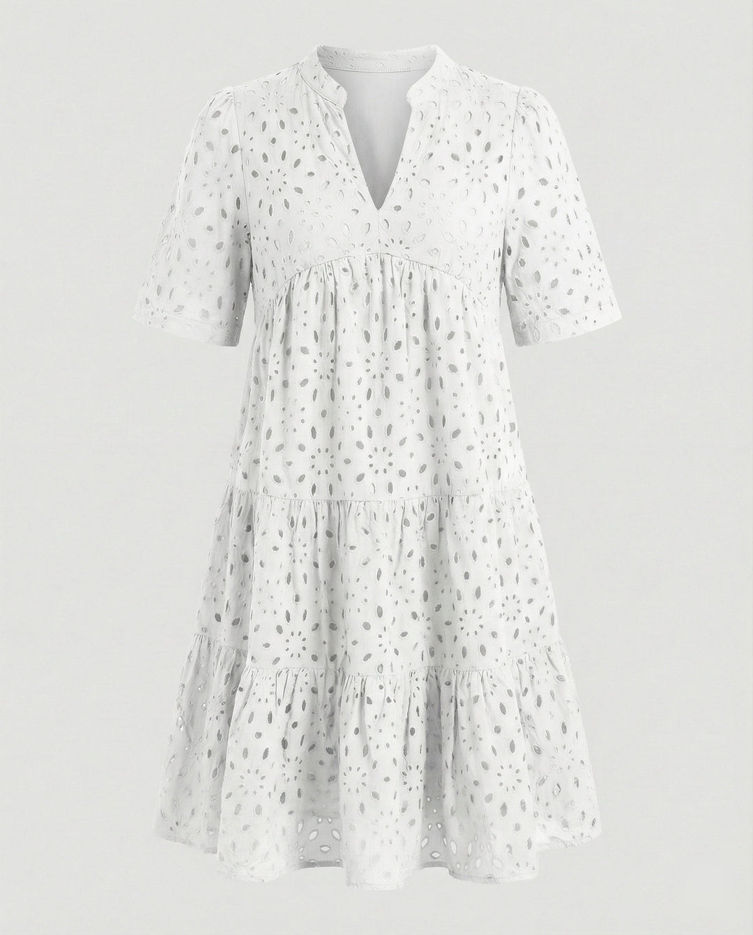Freizeitkleid Damen mit Lochmuster