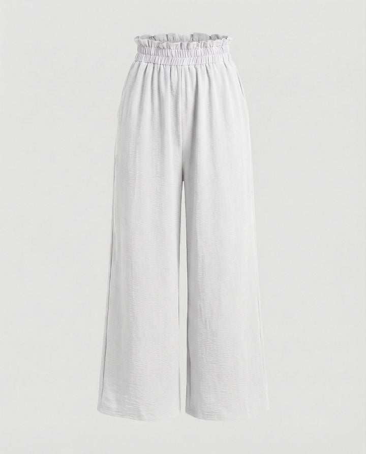 Damen Culotte-Hosen mit weitem Bein und elastischem Bund Drune