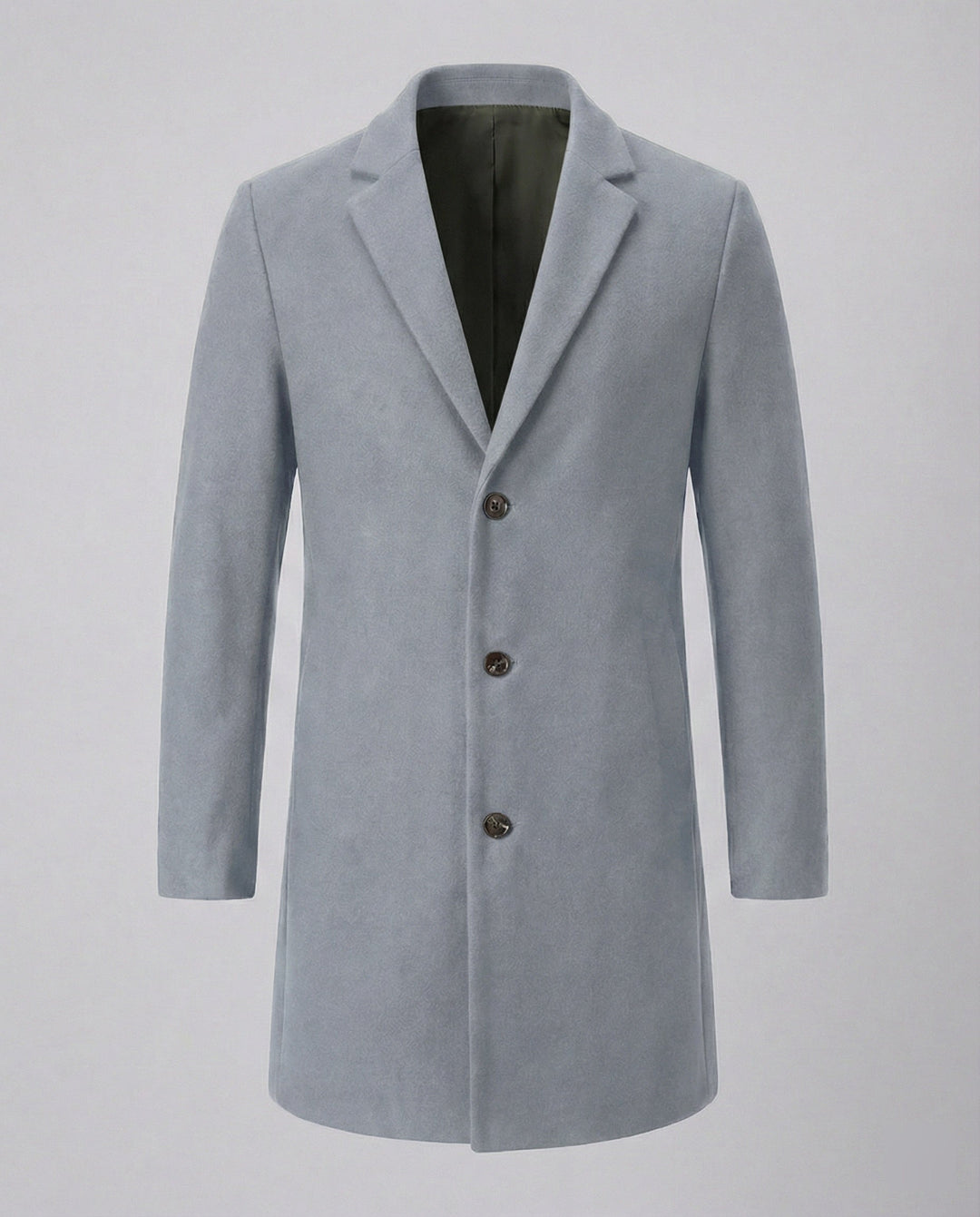 Herren eleganter Longblazer mit modernem Schnitt und doppelter Knopfreihe Drune
