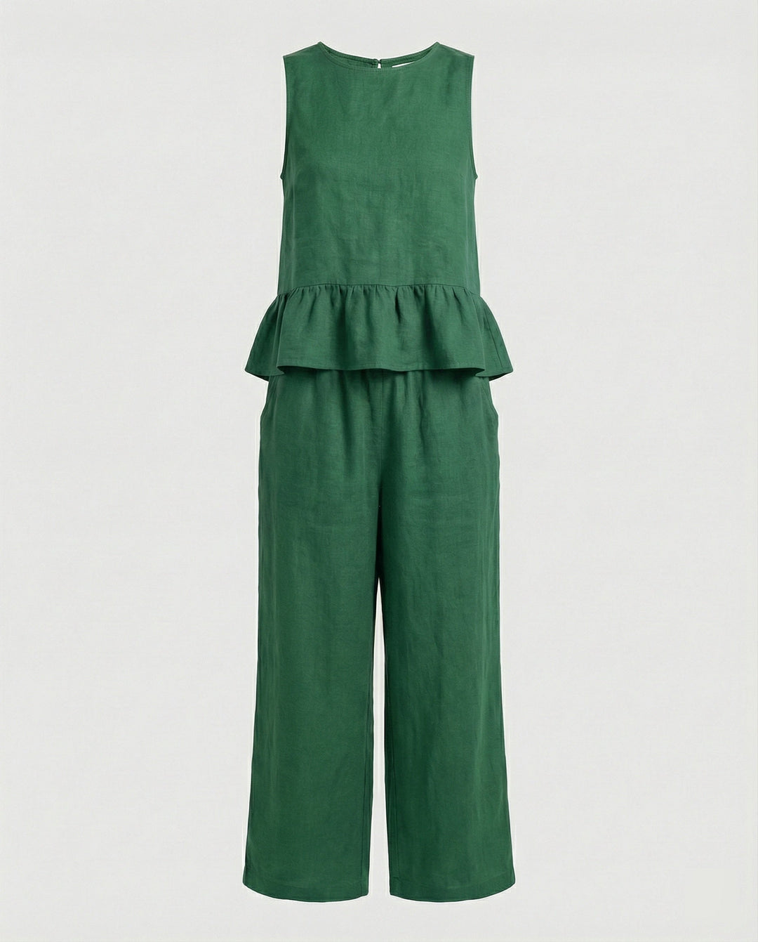 Damen Zweiteiler Set Volanttop & Palazzohose