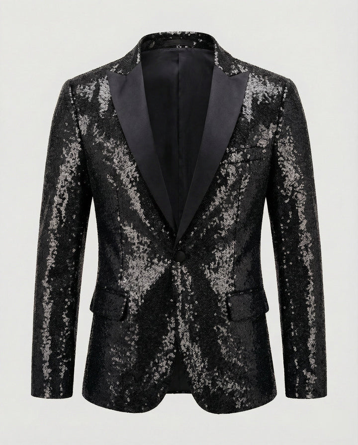 Drune | Glänzender Herren Pailletten Blazer