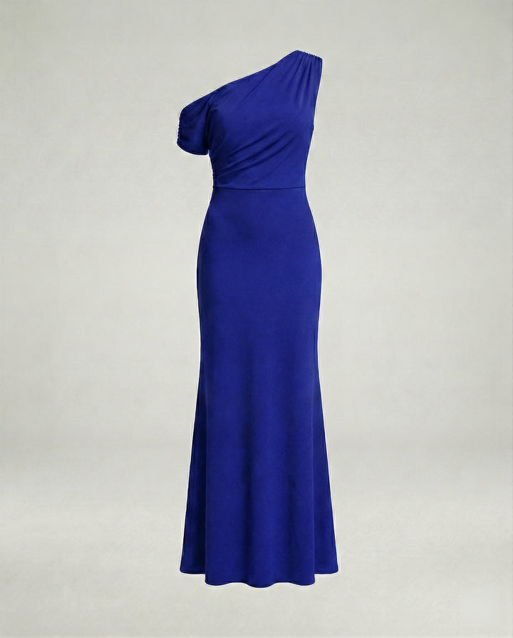 Figurbetontes elegantes Abendkleid asymmetrisch