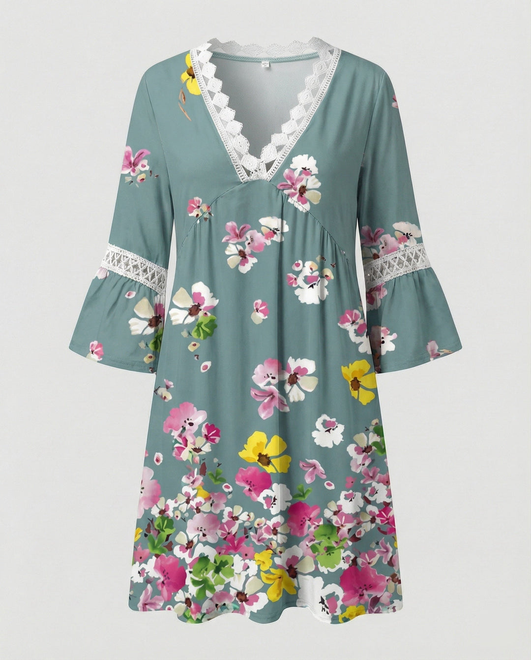 Damen Minikleid A-Linie floral