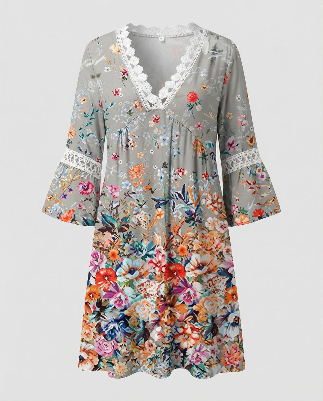 Damen Minikleid A-Linie floral