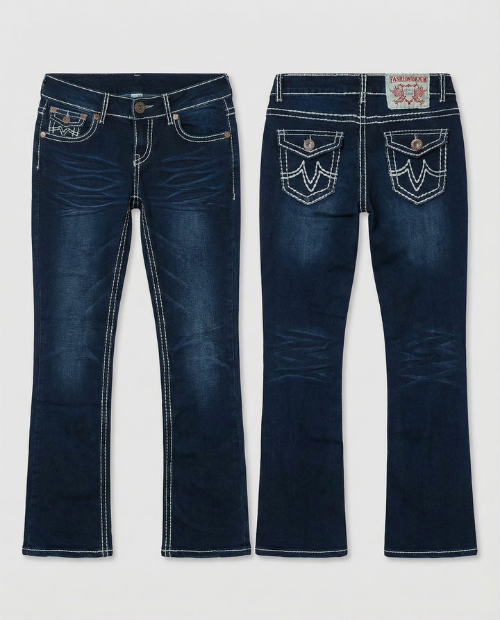 Bootcut Jeans Dame | Smigrende Stretch | Drune