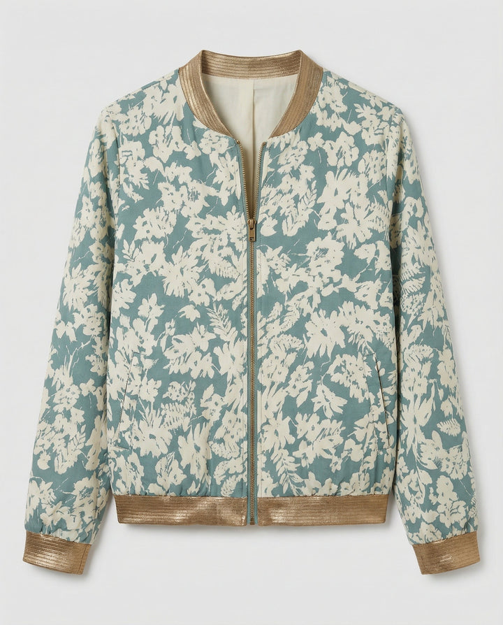 Damen Bomberjacke mit Blumenmuster | Drune