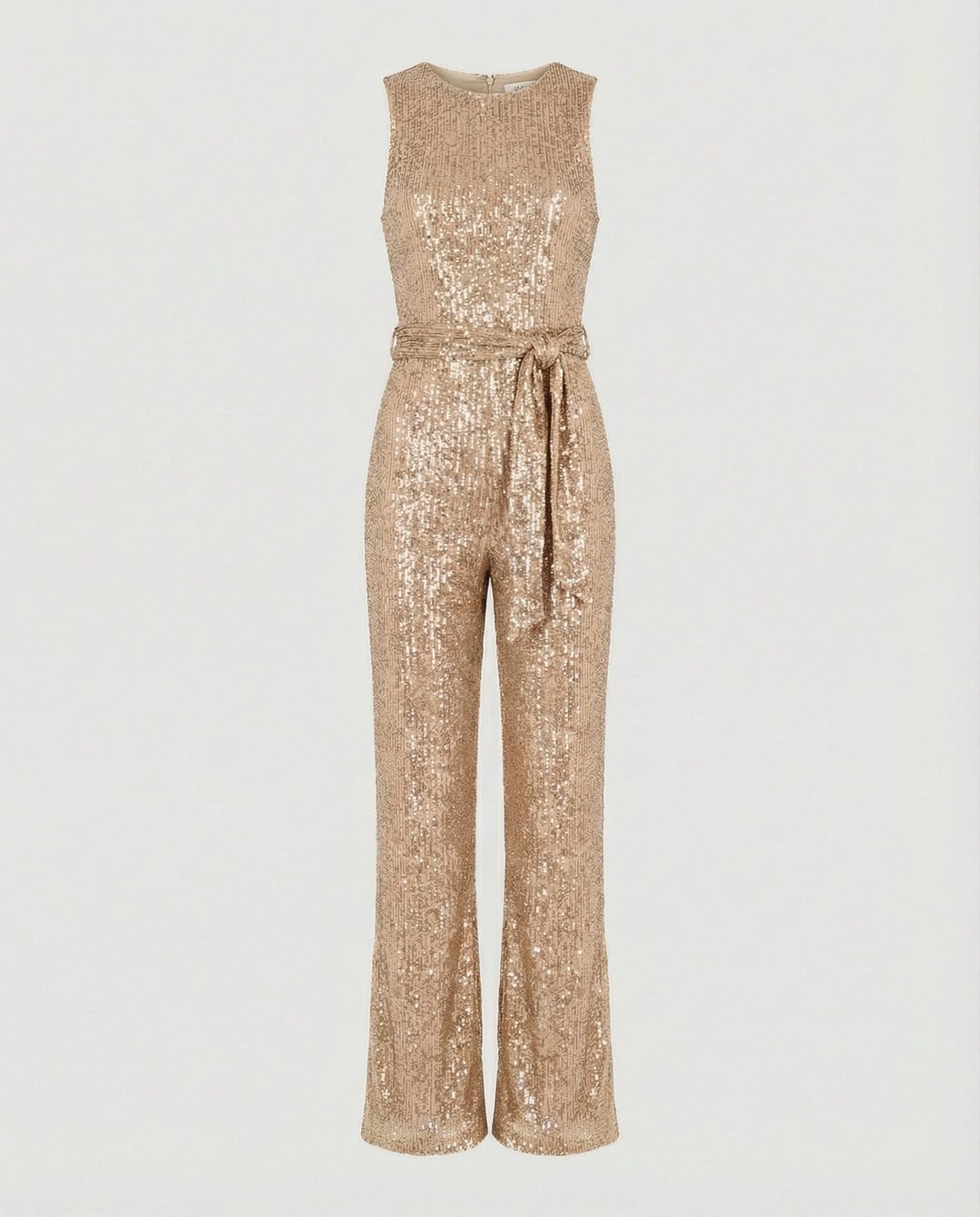 Drune - Damen Einfarbiger Jumpsuit mit Pailletten, Elegant & Figurbetont