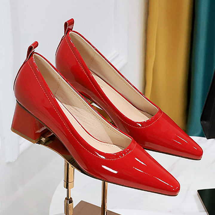 Drune | Damen High Heels Spitz Professionelle OL Damen Schuhe 4.5cm