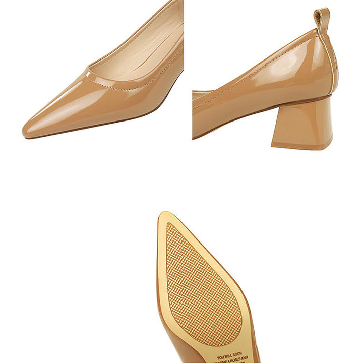 Drune | Damen High Heels Spitz Professionelle OL Damen Schuhe 4.5cm