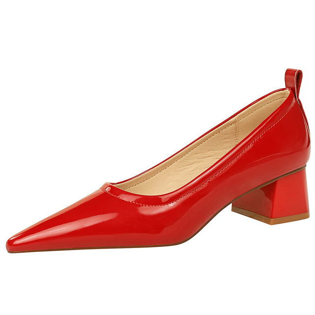 Drune | Damen High Heels Spitz Professionelle OL Damen Schuhe 4.5cm