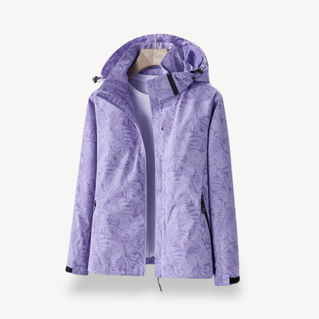 Drune | Blätterdruck wasserdichte Jacke für Frauen