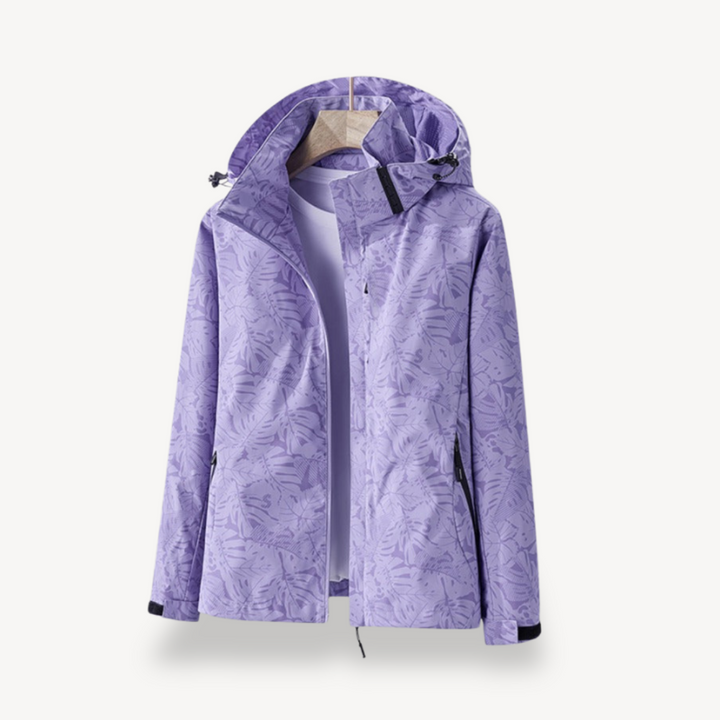 Drune | Blätterdruck wasserdichte Jacke für Frauen