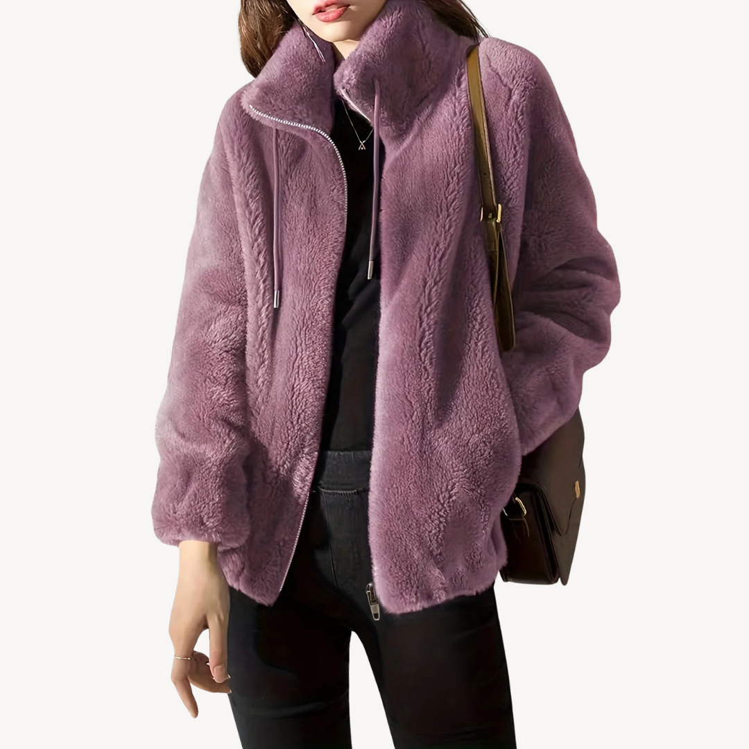 Drune | Damen Kunstpelz Zip-Up Jacke