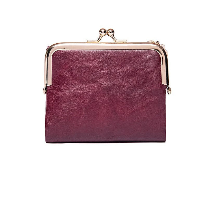 Drune | Kiss Lock Tasche - stilvolle Damen Münzgeldbörse