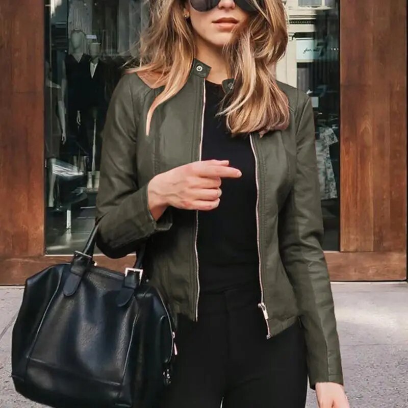 Drune | Klassische Lederjacke für Damen