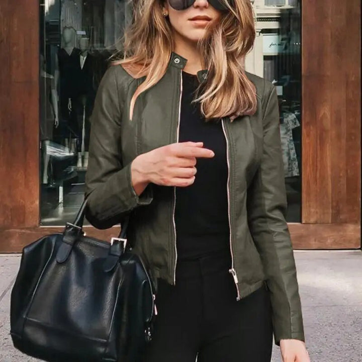 Drune | Klassische Lederjacke für Damen
