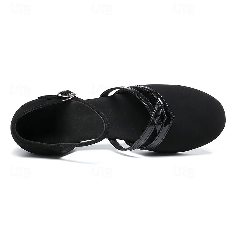 Drune | Moderne Tanzschuhe für Damen - Schwarz - Hochwertiges Wild