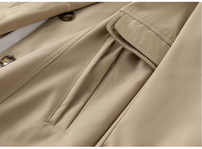Drune | Moderner Trenchcoat mit hohem Kragen und Knöpfen für Damen