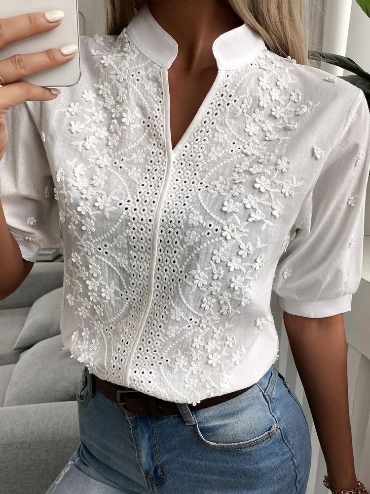 Drune | Elegantes Top Mit V-Ausschnitt