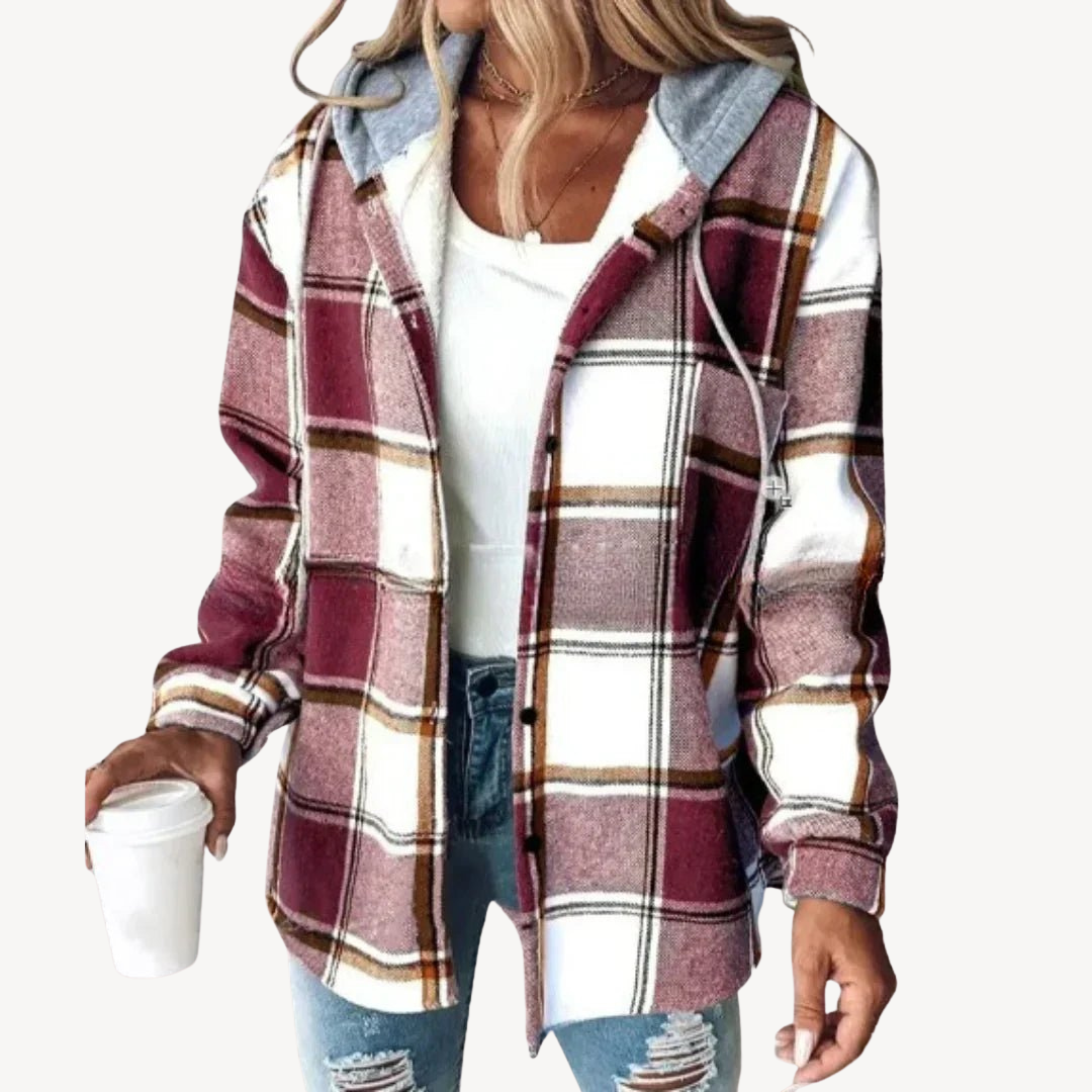 Drune | Karierte Kapuzenhemdjacke