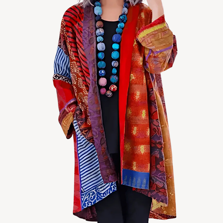 Drune | Gemusterter Kimono-Cardigan für Frauen