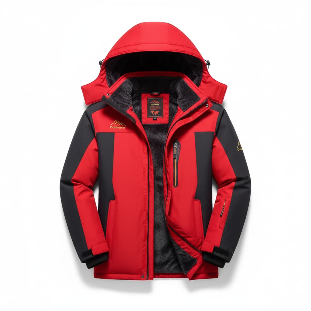 Drune | Herren wasserdichte Winterjacke - Mit Kapuze und Brust-Reißverschlussfach