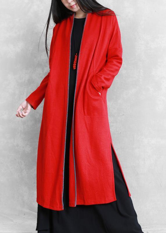 Drune | Plus-Size-Bekleidung Sweatshirts Taschen seitlich offen Mäntel