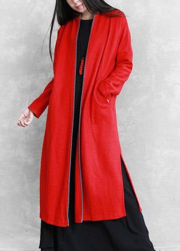 Drune | Plus-Size-Bekleidung Sweatshirts Taschen seitlich offen Mäntel
