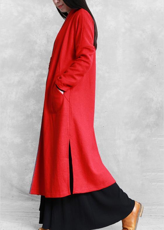 Drune | Plus-Size-Bekleidung Sweatshirts Taschen seitlich offen Mäntel