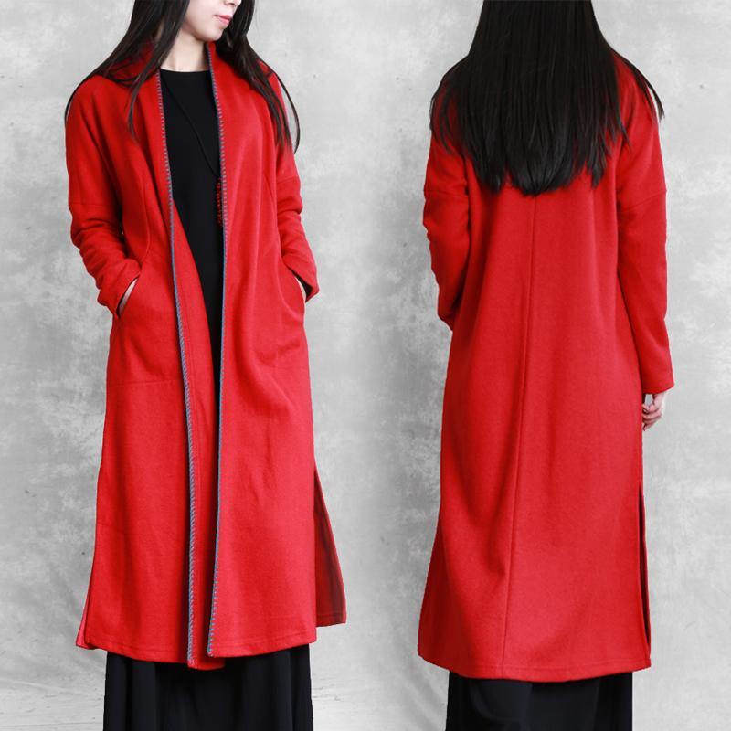 Drune | Plus-Size-Bekleidung Sweatshirts Taschen seitlich offen Mäntel