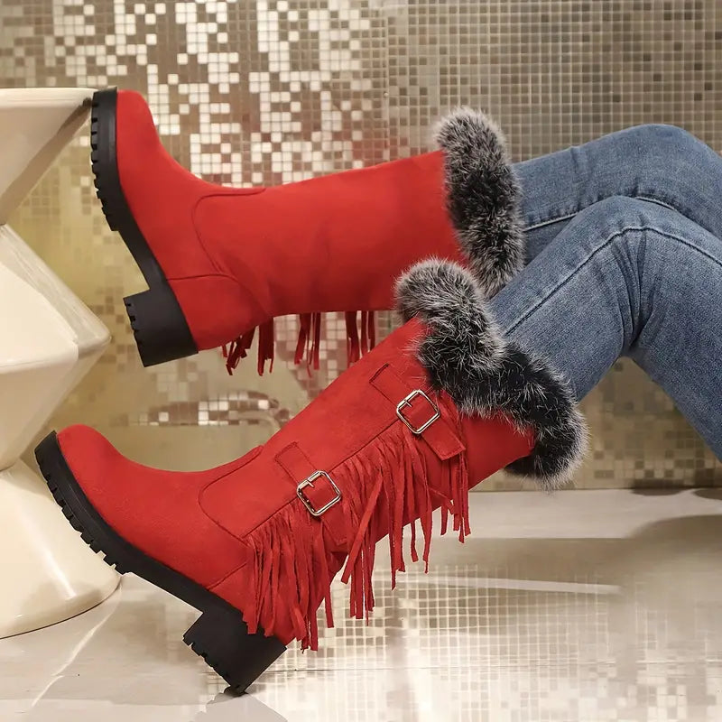 Drune | Damenstiefel, Plateau, weiche Sohle, Thermofutter