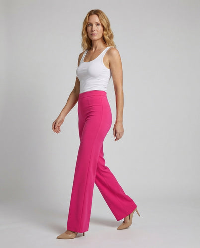Damen Palazzo Hose Crepe High Waist